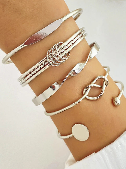 5 pulseras metálicas sencillas para mujer - Quierox - Tienda Online