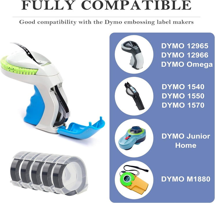 5 rollos compatibles con DYMO 1741670 para etiquetadora - Quierox - Tienda Online