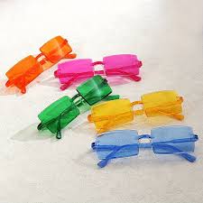 5 uds gafas de sol rectangulares de moda para mujeres y hombres lindos tonos decorativos - Quierox - Tienda Online