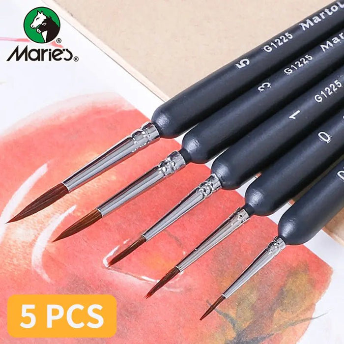 5 unidades/set de pinceles de microfibra de pelo para acuarela, gouache y acrílico - Quierox - Tienda Online