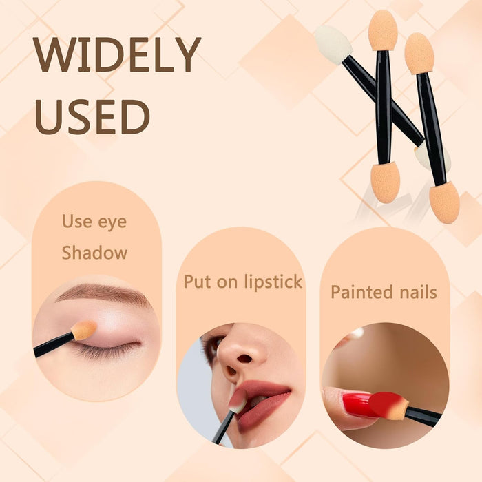 50 aplicadores de sombra de ojos desechables, puntas de esponja - Quierox - Tienda Online