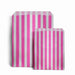 50 Bolsas de papel con rayas de caramelo en blanco y rosa - Quierox - Tienda Online