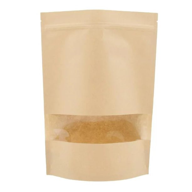 50 bolsas de papel Kraft con ventana transparente para alimentos secos, aperitivos, café, té - Quierox - Tienda Online