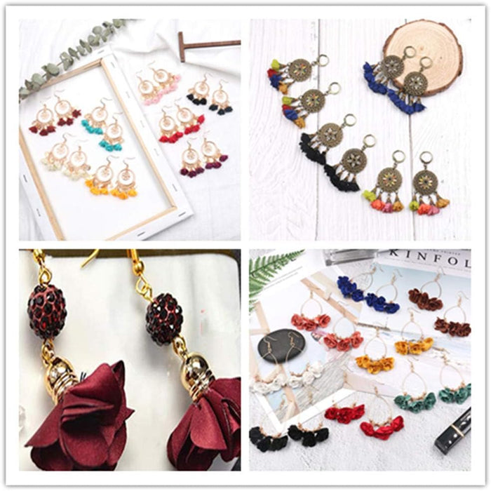 50 borlas de pétalos de gasa para pendientes, collares, joyas..(multicolor) - Quierox - Tienda Online