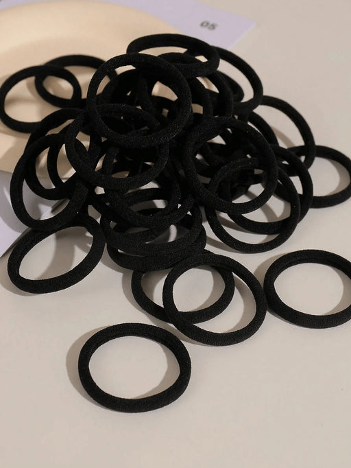 50 gomas elásticas para el pelo para niñas, multicolores, para uso diario, sencillas y gruesas - Quierox - Tienda Online