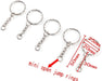 50 llaveros de metal dividido de 0.984 in con cadena de eslabones - Quierox - Tienda Online