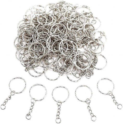 50 llaveros de metal dividido de 0.984 in con cadena de eslabones - Quierox - Tienda Online