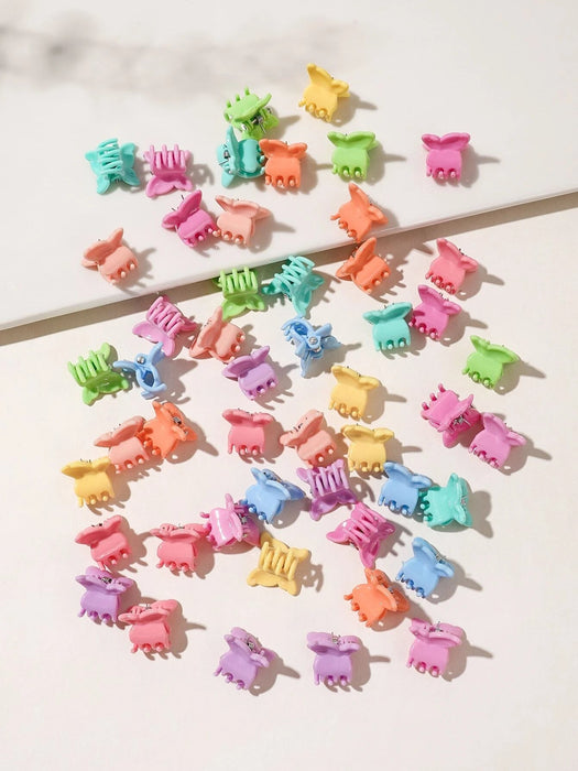 50 Piezas Pequeñas Garras de Pelo Lindas con Diseño de Mariposa de Colores - Quierox - Tienda Online