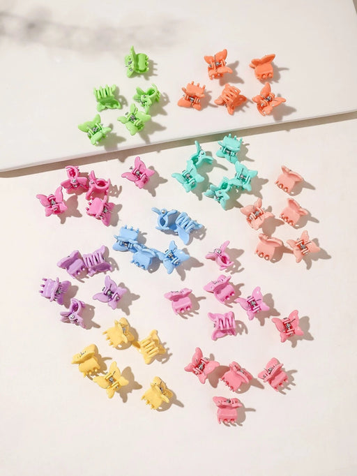 50 Piezas Pequeñas Garras de Pelo Lindas con Diseño de Mariposa de Colores - Quierox - Tienda Online