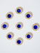 50 piezas set Flor de strass azul de 9.4 mm, centro azul con strass transparente alrededor, girasol de doble color - Quierox - Tienda Online