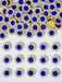 50 piezas set Flor de strass azul de 9.4 mm, centro azul con strass transparente alrededor, girasol de doble color - Quierox - Tienda Online