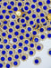 50 piezas set Flor de strass azul de 9.4 mm, centro azul con strass transparente alrededor, girasol de doble color - Quierox - Tienda Online