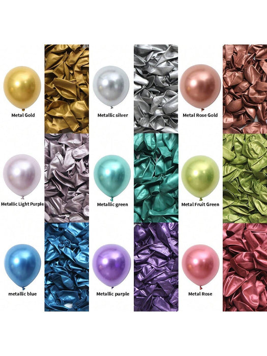 50 Piezas Shein Globos De Látex Metálicos De 10 Pulgadas Y 1.8g Con Acabado Perlado Para Decoraciones - Quierox - Tienda Online