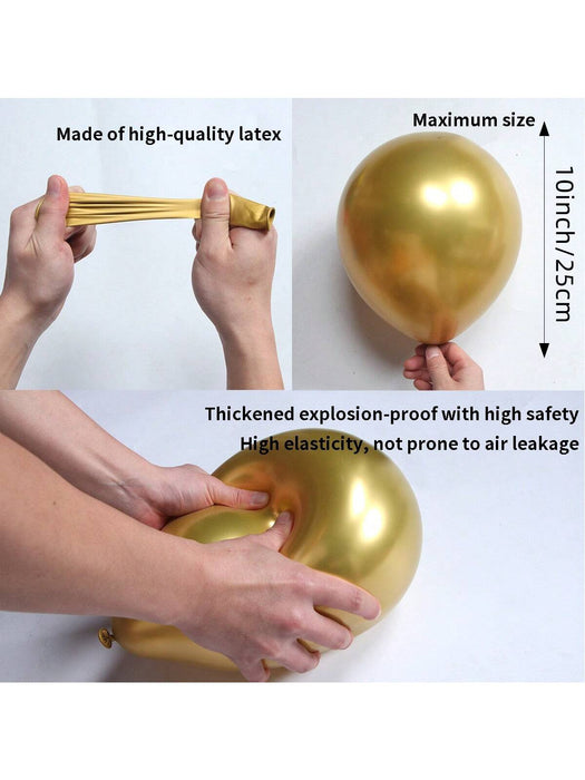 50 Piezas Shein Globos De Látex Metálicos De 10 Pulgadas Y 1.8g Con Acabado Perlado Para Decoraciones - Quierox - Tienda Online