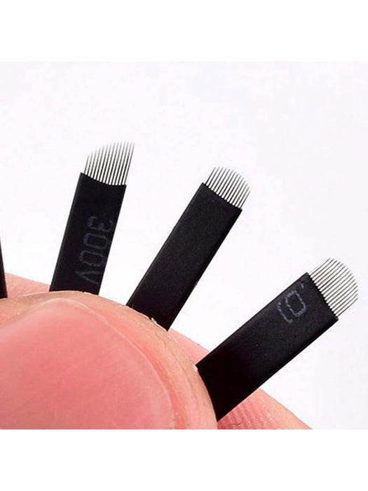 50 piezas/bolsa 18U 0,18 mm/12F 0,18 mm Agujas de microblading para cejas - Quierox - Tienda Online