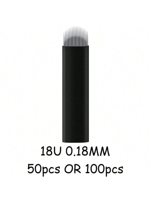 50 piezas/bolsa 18U 0,18 mm/12F 0,18 mm Agujas de microblading para cejas - Quierox - Tienda Online