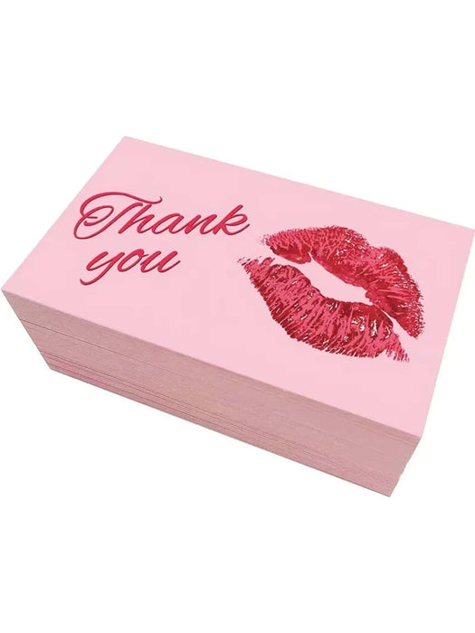 50 piezas/set Tarjeta de agradecimiento labios regalo moderno papel para fiesta - Quierox - Tienda Online