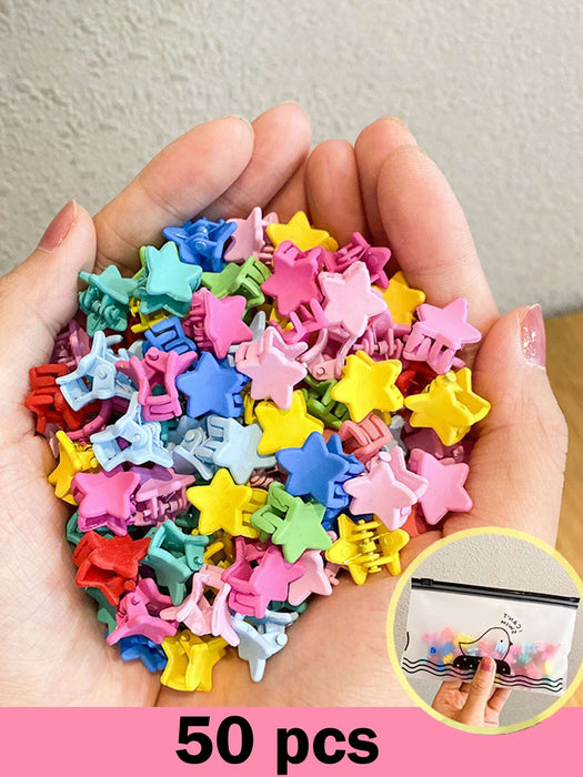 50 pinzas para el pelo sencillas con forma de estrella - Quierox - Tienda Online