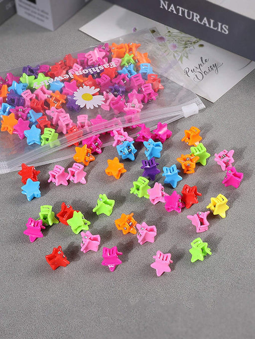 50 pinzas para el pelo sencillas con forma de estrella - Quierox - Tienda Online