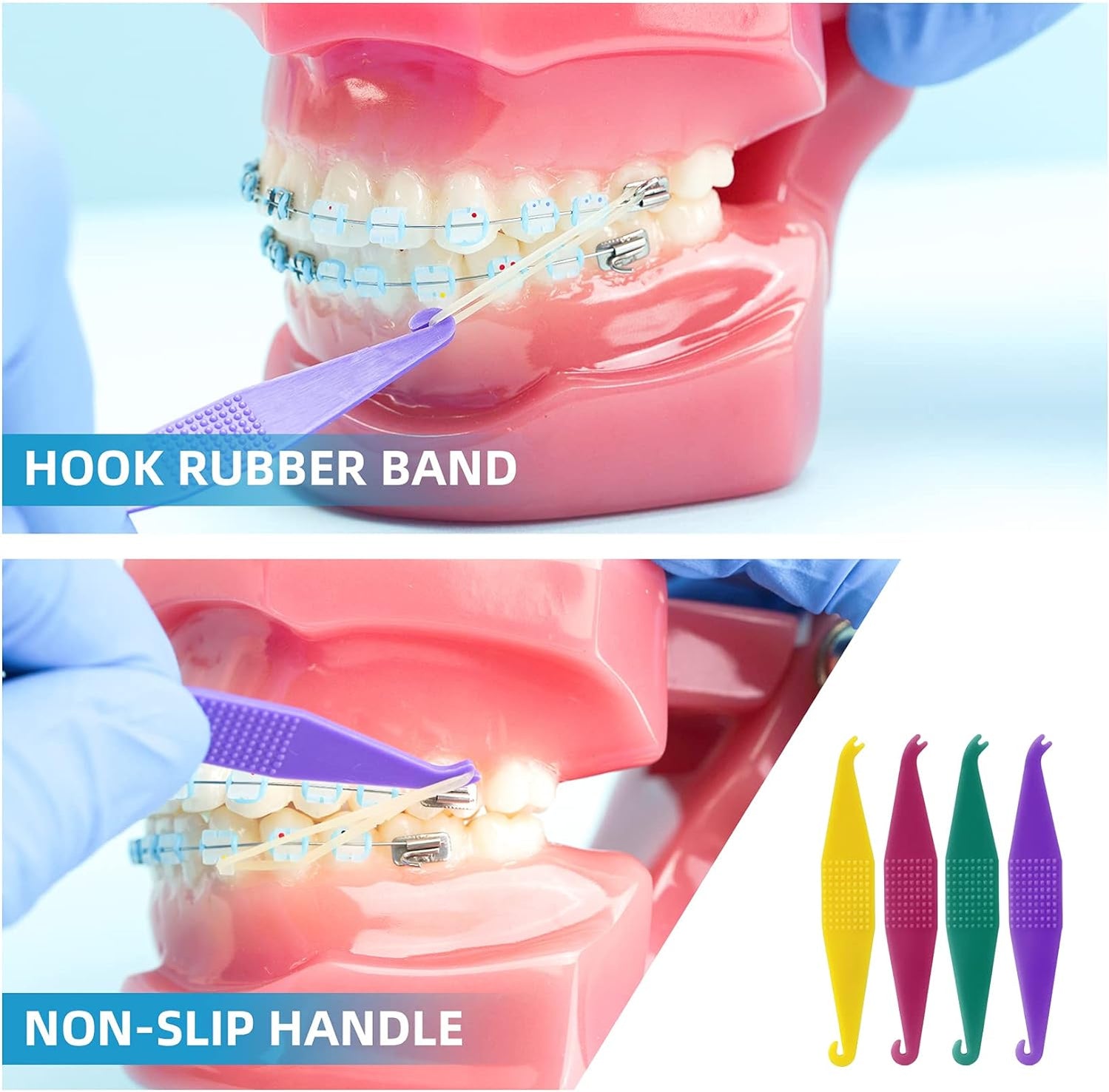 Clear Non-Latex 100 Counts, Intraoral Elastic Bands Orthodontic Elastics Dental Rubber Bands - Foto 4