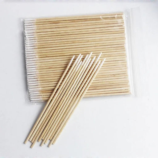 500 Uds hisopo de algodón de madera cosméticos maquillaje permanente palos de limpieza - Quierox - Tienda Online