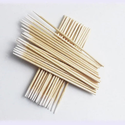 500 Uds hisopo de algodón de madera cosméticos maquillaje permanente palos de limpieza - Quierox - Tienda Online