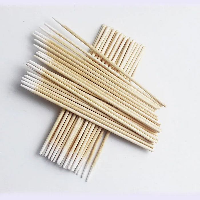 500 Uds hisopo de algodón de madera cosméticos maquillaje permanente palos de limpieza - Quierox - Tienda Online