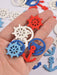 50pcs 2,5 cm aprox. Miniatura multicolor de decoración náutica colgante - Quierox - Tienda Online