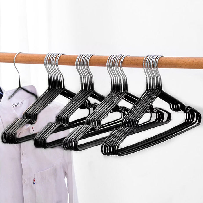 50 perchas de alambre metálico resistentes para trajes y ropa
