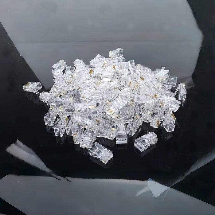 50pcs Conectores RJ45 para cables Cat5 Cat5E, enchufes de cable Ethernet modular 8P8C - Quierox - Tienda Online