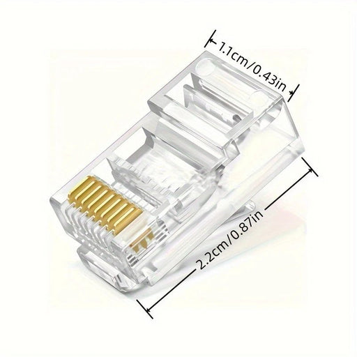 50pcs Conectores RJ45 para cables Cat5 Cat5E, enchufes de cable Ethernet modular 8P8C - Quierox - Tienda Online