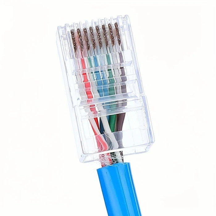 50pcs Conectores RJ45 para cables Cat5 Cat5E, enchufes de cable Ethernet modular 8P8C - Quierox - Tienda Online