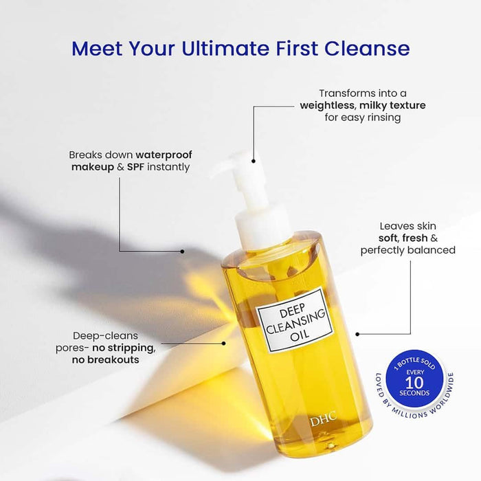 DHC Beauty Aceite limpiador profundo (30 ml), con aceitunas, elimina el maquillaje y las impurezas