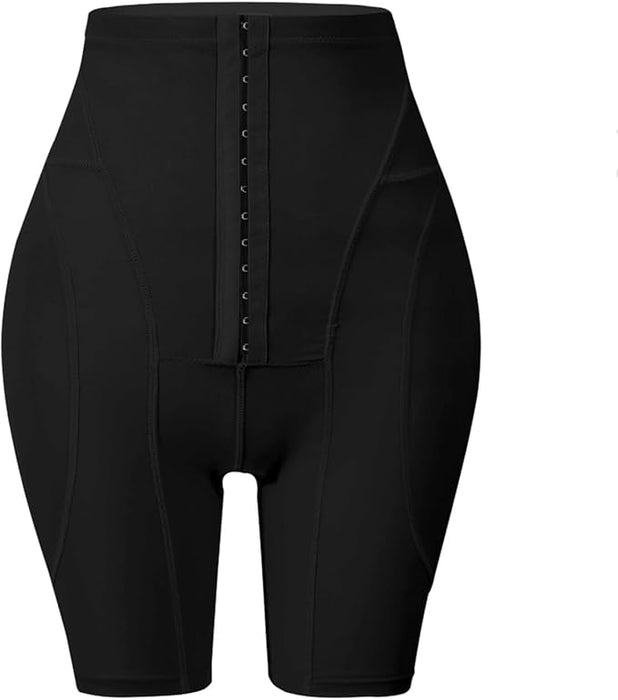Faja reductora de cintura para mujer, almohadillas de esponja para glúteos y entrepierna