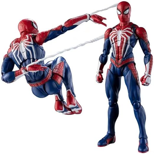 Figura de Spiderman de PS4, vengadores, Spider Man, figura de acción, traje mejorado
