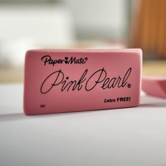 Paper Mate Borradores, perlas rosas, 12 unidades, sin látex