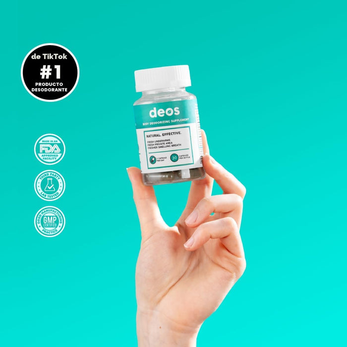 DEOS Suplemento desodorante interno de cuerpo completo para la salud intestina
