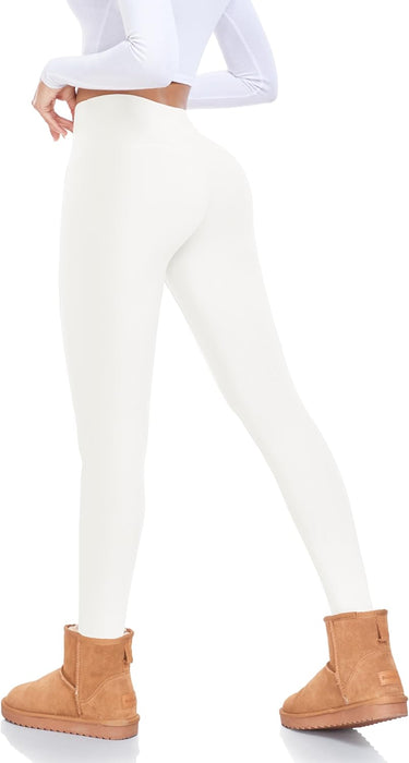 FULLSOFT - Leggings con forro polar para mujer de cintura alta, control de abdomen