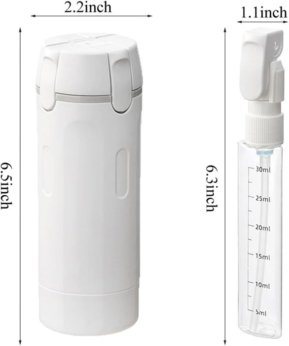 Dispensador de viaje 4 en 1, botellas de champú y acondicionador de viaje recargables a prueba de fugas