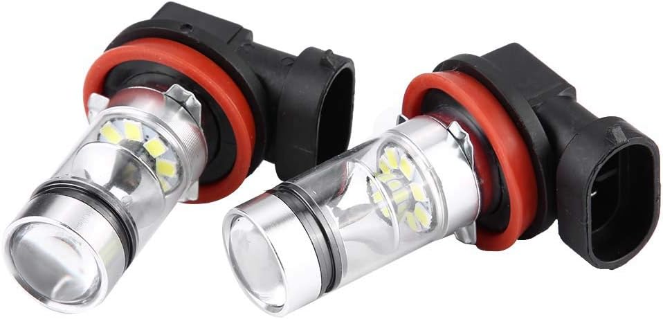 Shein Juego de 2 bombillas LED H11/ H9 para faros delanteros de coche antiniebla