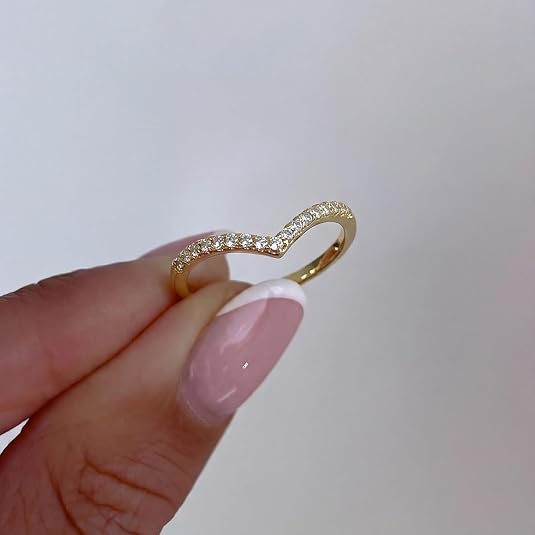 1pza Anillo de Compromiso o  de Promesa en Forma de V