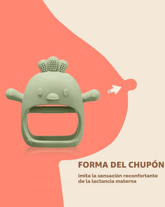 2 Paquetes de Manopla de Dentición de Silicona para Bebés de Más de 3 Meses
