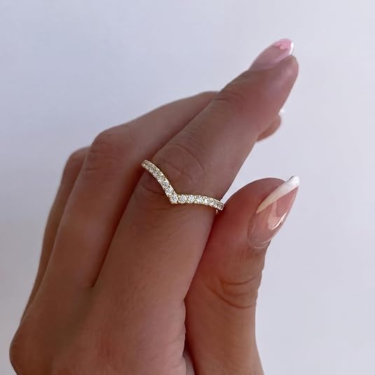 1pza Anillo de Compromiso o  de Promesa en Forma de V