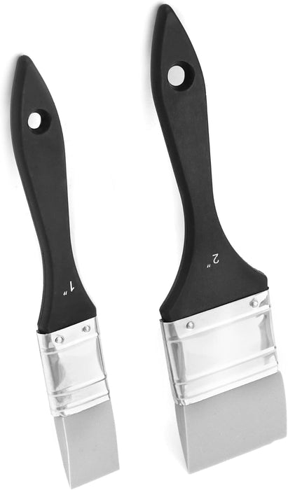 QWORK 2pcs Pincel de pintura, pincel moldeador de color de silicona flexible
