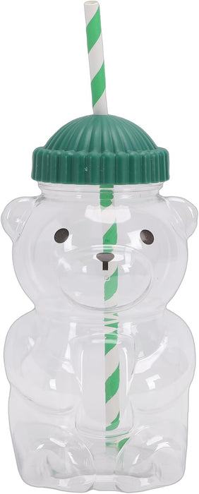 Vaso Transparente Reutilizable de PET con Pajita y Tapa, para café Helado, Leche, té, Jugo
