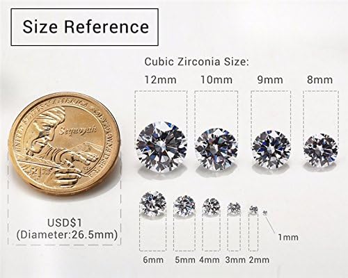 Piedra preciosa sintética suelta de circonita cúbica blanca, tallada a máquina 1.5mm, 1000pcs