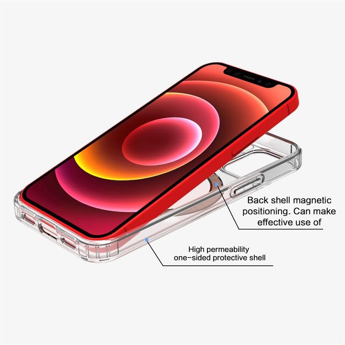 Fundas magnéticas transparentes para iPhone 11 Pro Max, de carga inalámbrica