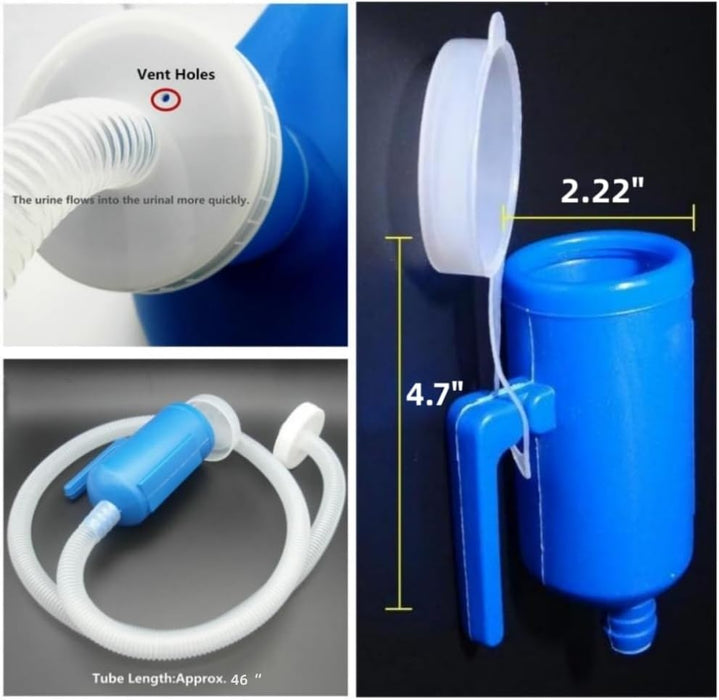 Orinal portátil para hombre de 2000 ml, recolector de orina para hospital