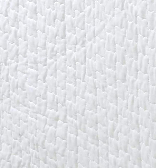 Falda de cama acolchada blanca Matelasse a medida con caída de 16 pulgadas (King)