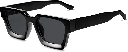 Gafas de sol cuadradas gruesas para hombre y mujer, estilo retro, rectangulares